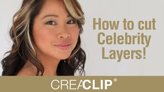 How to cut Celebrity Layers Layer cut your own hair [upl. by Merill]