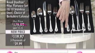 Royal Doulton 1810 90 Piece Flatware Set at The Shopping Channel 510060 [upl. by Atil859]