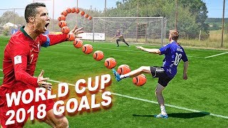 The World Cup 2018 Best Goals Challenge  CR7 Coutinho Kroos amp Pavard [upl. by Mackintosh]