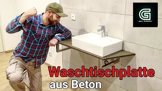 Waschtischplatte selber bauen  mit Hochleistungsbeton und ProjektFail [upl. by Tara]