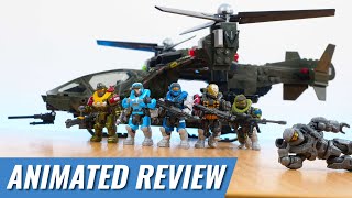 Falcon Sweep  Animated Set Review Halo Mega Construx Stop Motion [upl. by Blake]