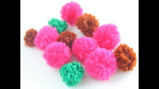 HOW TO MAKE TINY POM POMS [upl. by Sellihca]