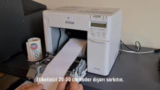 Epson CW C3500 Kartuş amp Etiket Nasıl Takılır  Kurulum 2 Adım [upl. by Nagyam]