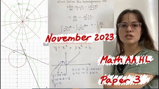 IB Math AA HL November 2023 Paper 3 [upl. by Lentha]