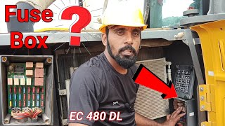 How to Locate and Check the Fuse Box and Relays in a Volvo EC 480DL Excavator [upl. by Kcirdnekel]