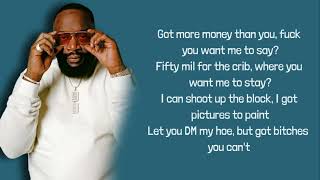 Rick Ross  Champagne Moments Drake Diss lyrics [upl. by Mcdade588]