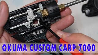 ПОЛНЫЙ РАЗБОР Okuma Custom Carp 7000 Бюджетная катушка для начинающих карпятников [upl. by Yate]