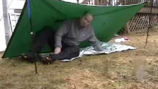 Poncho Tarp Tent Setup [upl. by Allie697]