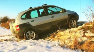 Renault Megane Scenic RX4 19DCi soft snow test [upl. by Nelly]