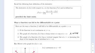 Differentiability implies continuity part 1 [upl. by Anilahs]