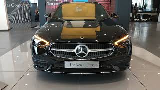 2022 MercedesBenz CClass C220d AMG Line  In Black color Visual Review Interior and Exterior [upl. by Milla]