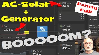 Victron Multiplus MicroInverter and Generator Where does the energy go once the battery is full [upl. by Rosaleen]