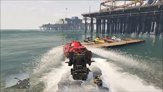 GTA MythBusters  Can the APC tow the AntiAircraft Trailer on water [upl. by Jaymee463]