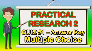 Practical Research 2  Quiz  1  ANSWER KEY  Multiple Choice  Supplemental Learning Modules [upl. by Niuq608]