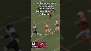 Kyle Pitts breaks free for a 49yard TOUCHDOWN on National Tight Ends Day 🔥 [upl. by Lindahl625]