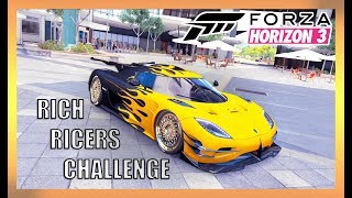 RICH RICERS CHALLENGE  Forza Horizon 3 Funny Moments [upl. by Aehr]