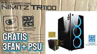 Unboxing Casing PC Armagedon Nimitz TR1100 Black [upl. by Neuberger]