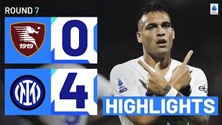 SalernitanaInter 04  Lautaro scores four in 30 minutes Goals amp Highlights  Serie A 202324 [upl. by Nylakcaj]