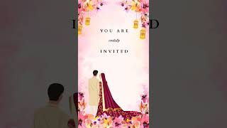 Digital invitation card 💫Get an invite card like this made for just Rs 150💸🤗 viralreels [upl. by Aicatsan]