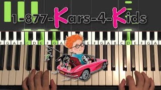 1877 Kars For Kids  Theme Song Piano Tutorial Lesson [upl. by Fatma]