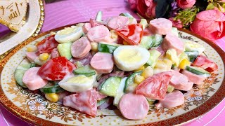 🔥10 DAQIQALIK SALAT KAM MAHSULOT BILAN 10 DAQIQADA MAZALI SALAT TAYYORLASH MUMKIN🤩ВКУСНЫЙ САЛАТИК [upl. by Geraldine]