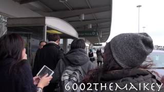 FANCAM 140120 CNBLUE 씨엔블루 arrives at JFK airport in New York City for their Blue Moon World Tour [upl. by Ricoriki]