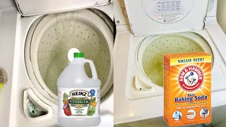 How to DEEP clean your top loading washing machine naturally EASY Vinegar amp Baking Soda [upl. by Nashom]