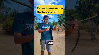 Fazendo um Arco e flecha de bambu e arame 🥷 arcoeflecha fazendoumarcoeflecha invençãocaseira [upl. by Sibby]