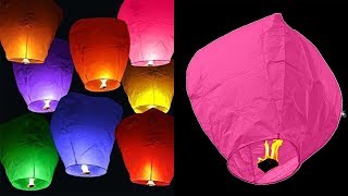 How To Make A Sky Lantern At Home  DIY Crafts [upl. by Ellenwahs]