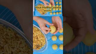 👆🏻 Receita Você já fez coxinha assim bistrodossalgados cursodesalgados [upl. by Ymmas]