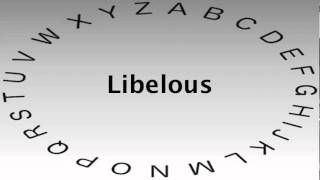 Spelling Bee Words and Definitions — Libelous [upl. by Ahselef]