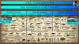 Las Eras Geológicas 4 La Era Mesozoica [upl. by Stavros973]