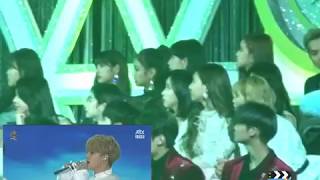 BLACKPINK’s reaction to BTS’s “Spring Day” at Golden Disc Awards 2018 [upl. by Aggi853]