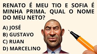 🔥3 QUESTÕES DE RACIOCÍNIO LÓGICO PARA DESTRAVAR SEU CÉREBRO🧠 NÍVEL 1 [upl. by Deeraf]