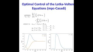 Optimal Control of the LotkaVolterra Equations mpcCasadi [upl. by Rech]