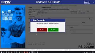 SysPDV  Como cadastrar clientes diretamente no PDV [upl. by Yorel]