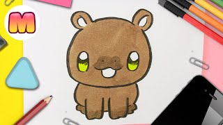 Cómo Dibujar un Capibara Kawaii 🦦 Tutorial Fácil Paso a Paso [upl. by Lynda843]