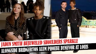 Jaden Smith Bejeweled Shoulders Sparkle Alongside Bridgerton Alum Phoebe Dynevor At Louis [upl. by Otineb488]