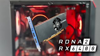 The AllNew RX 6400 Is A Powerful RDNA2 LP Single Slot GPU HandsOn Testing [upl. by Anelrac]