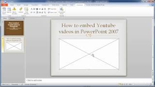 How to embed youtube videos in PowerPoint 2007 and 2010 [upl. by Ardnuek209]