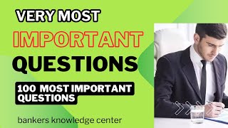 Sub staff to clerical promotion exam  part 2 100 most impotant banking awerness questions [upl. by Alidis176]