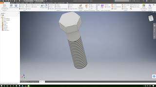 Autodesk Inventor  Tuto 1  Créer une vis avec filetage Create a screw [upl. by Kirshbaum]