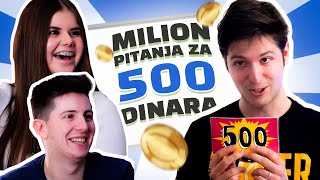 NOVKE I MILAN SU BRAĆA  MILION Pitanja Za 500 DINARA [upl. by Eelah341]