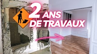 TIMELAPSE 2 ANS DE RÉNOVATION  Travaux à deux pour construire lappartement de nos rêves [upl. by Yerbua]