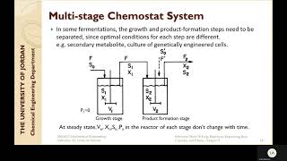 Biochemical Engineering  Lecture  92  Multistage Chemostat [upl. by Teerprah]