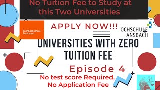 Episode 4 Universities With Zero Tuition Fees [upl. by Yelyr]