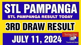 STL PAMPANGA RESULT TODAY 3RD DRAW JULY 11 2024 8PM [upl. by Sivam]