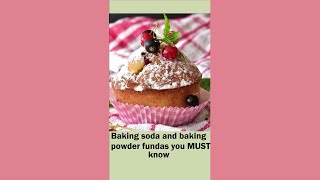 How to bake with baking soda and baking powder  Know the IMP DIFF  Baking fundas  shorts [upl. by Leitnahs]