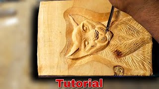 How To Make Wood Carving Tiger 🐯  Carving By SKS Wood Art [upl. by Goodhen794]