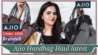 ajio handbags haul latest 2022  Branded Handbag affordable Ajio haul  Ajio Tops haul Handbags [upl. by Auqinat684]